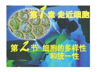 细胞的多样性和统一性课件