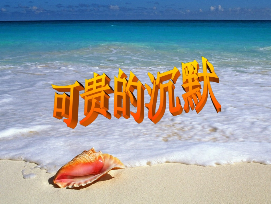 《可贵的沉默》教学课件1_第1页
