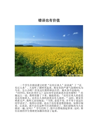 错误也有价值