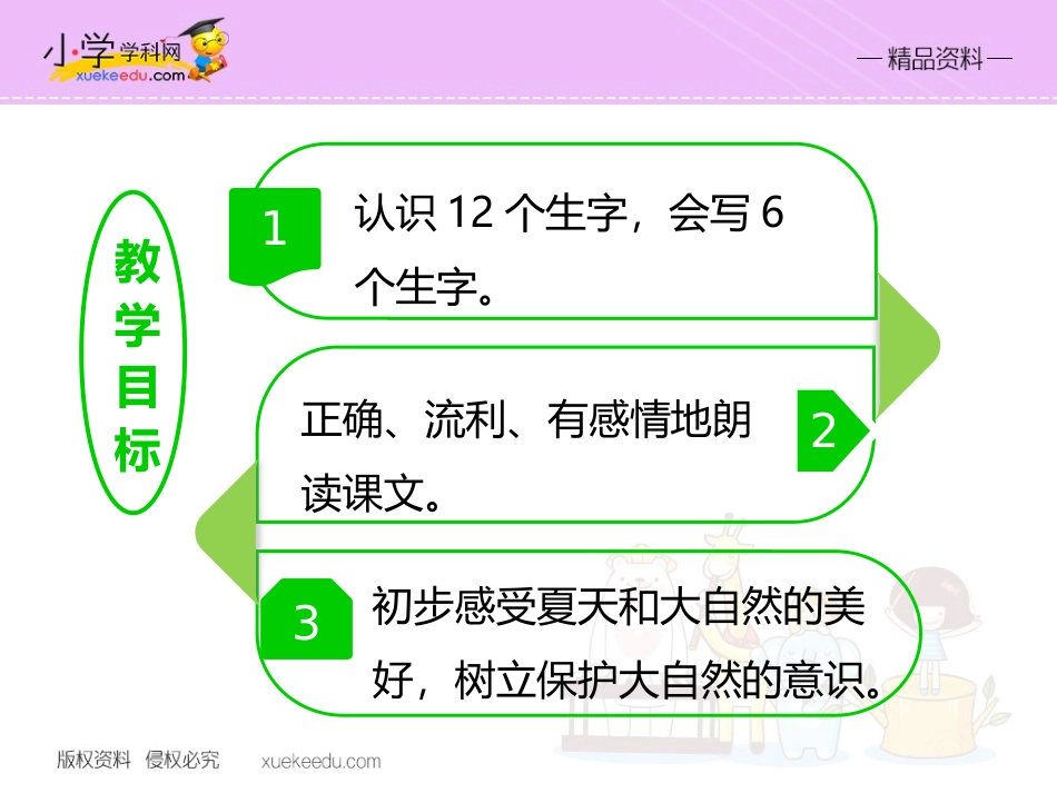 【精品】14荷叶圆圆（课件PPT）-鲁教版-一年级语文下册_第2页