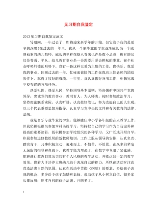 见习期自我鉴定 (3) 