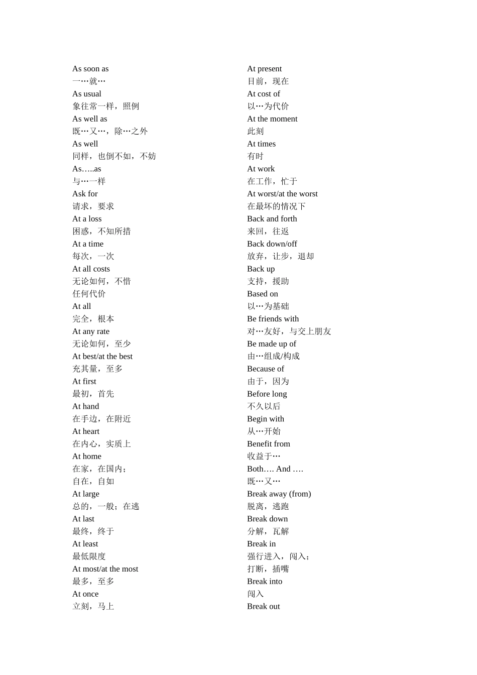 在职攻读硕士专业学位全国联考英语考试大纲《词组表》_第2页