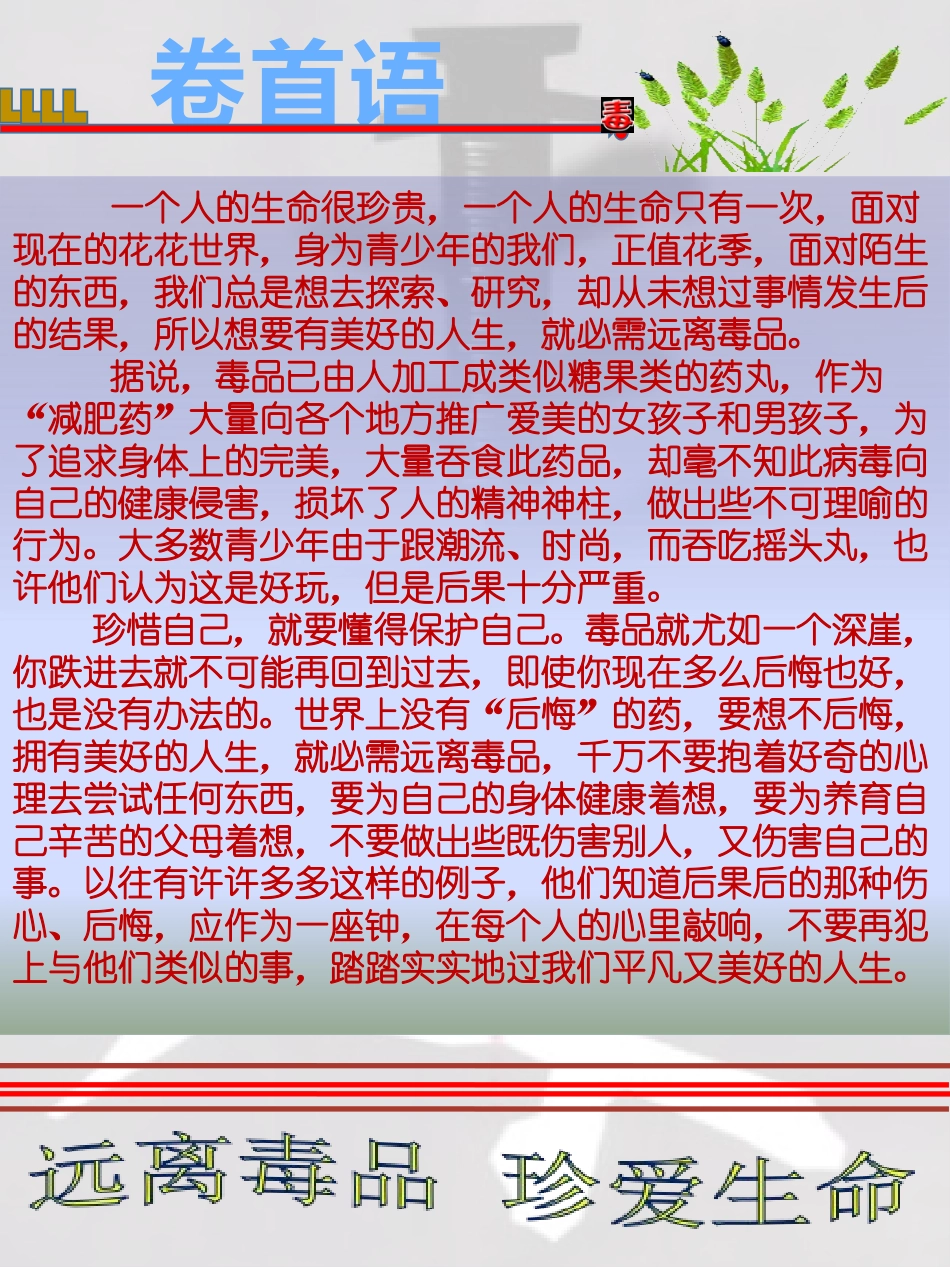 远离毒品珍爱生命_第2页