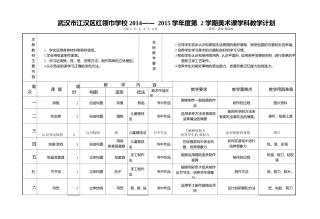 2015二下美术教学计划