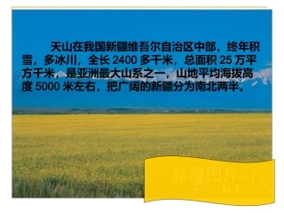 《七月的天山》PPT课件