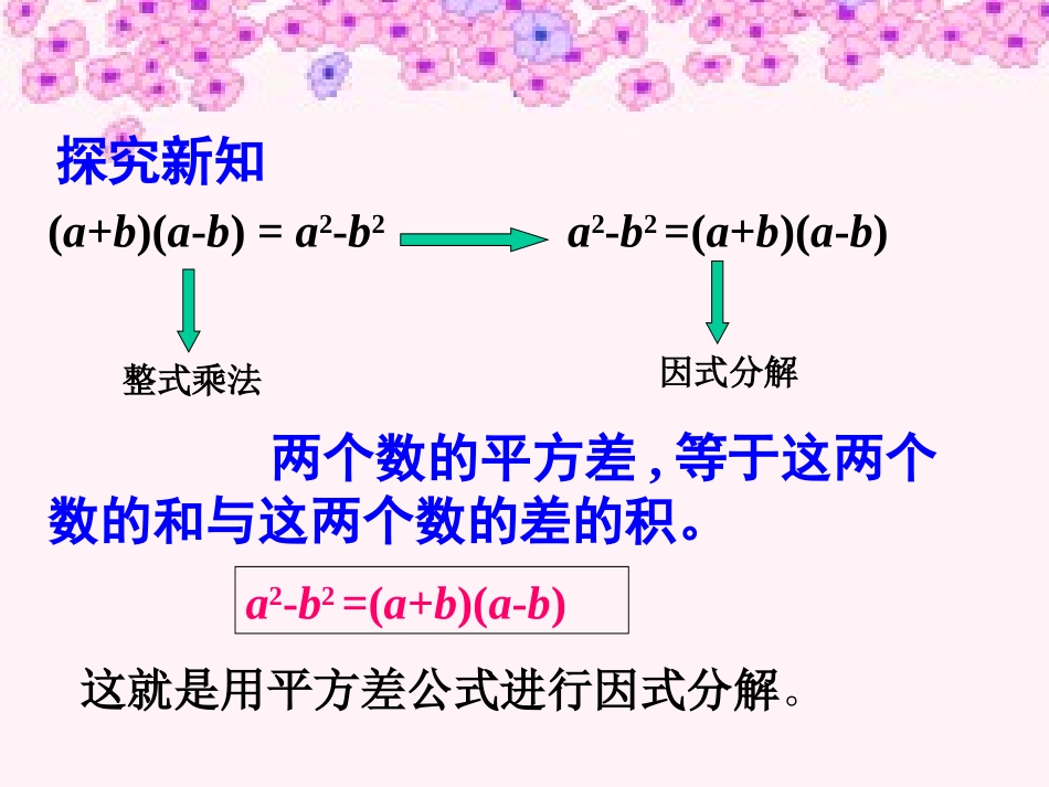 平方差公式法分解因式_第3页