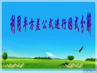 平方差公式法分解因式