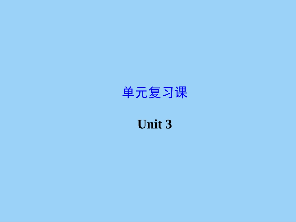 2014年新版九年级英语Unit3复习课件_第1页