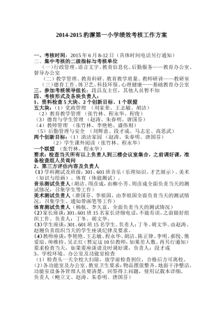 2014绩效检查安排