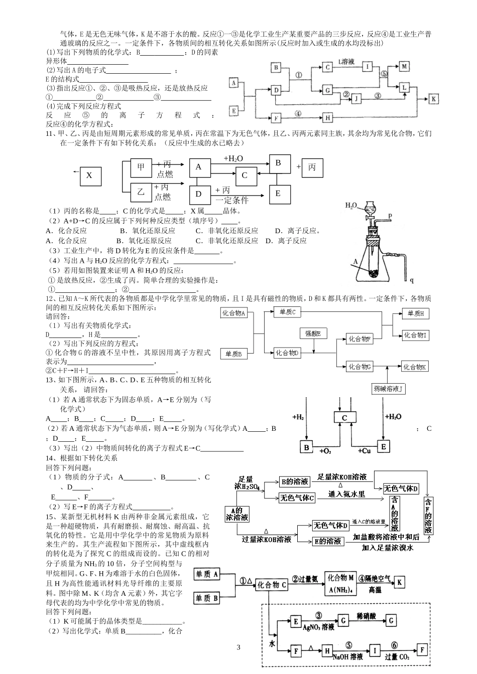 无机推断题集锦_第3页