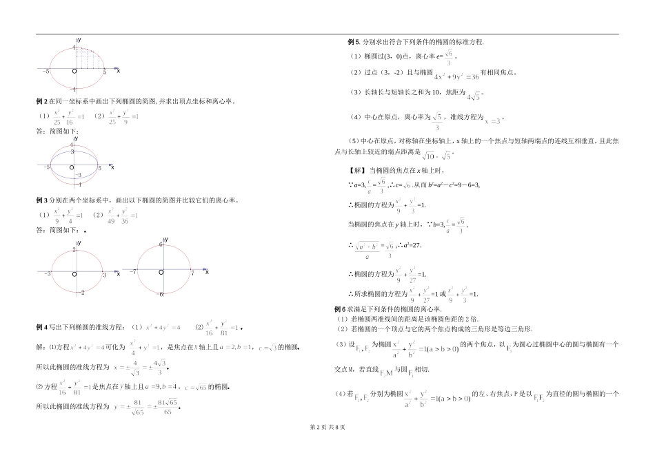 椭圆的简单几何性质_第2页