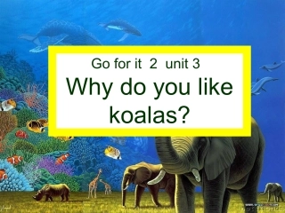 七年级下册Goforit2unit3Whydoyoulikekoalas