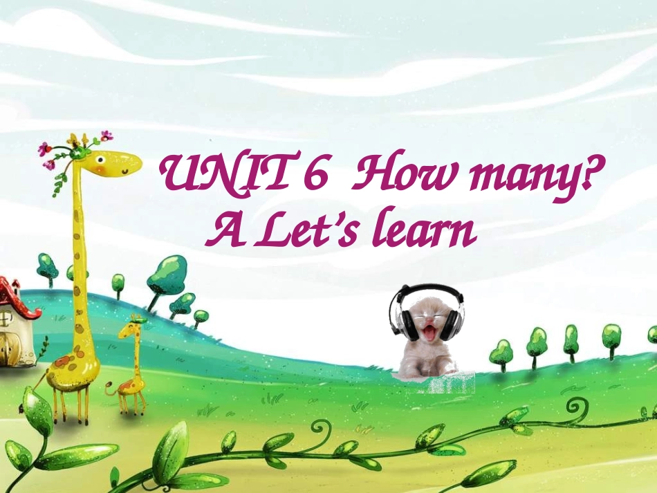 三年级英语下unit6let'slearnA_第1页