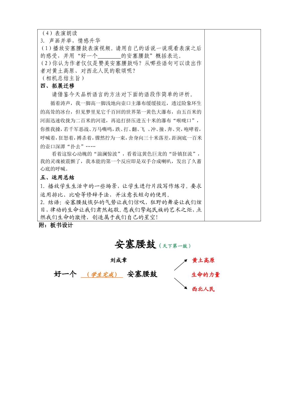 安塞腰鼓教学设计_第2页