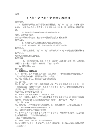 变来变去的盐教学设计