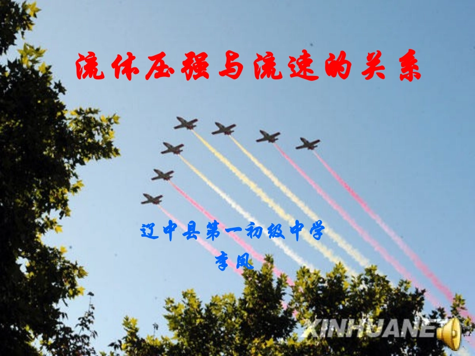 流体压强与流速的关系课件（30张PPT）_第1页