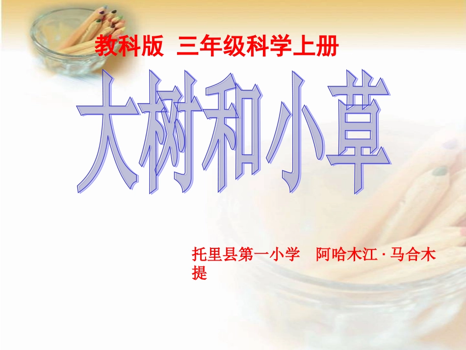 三年级科学上册课件大树和小草_第1页