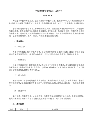 教育部_小学教师专业标准(试行)