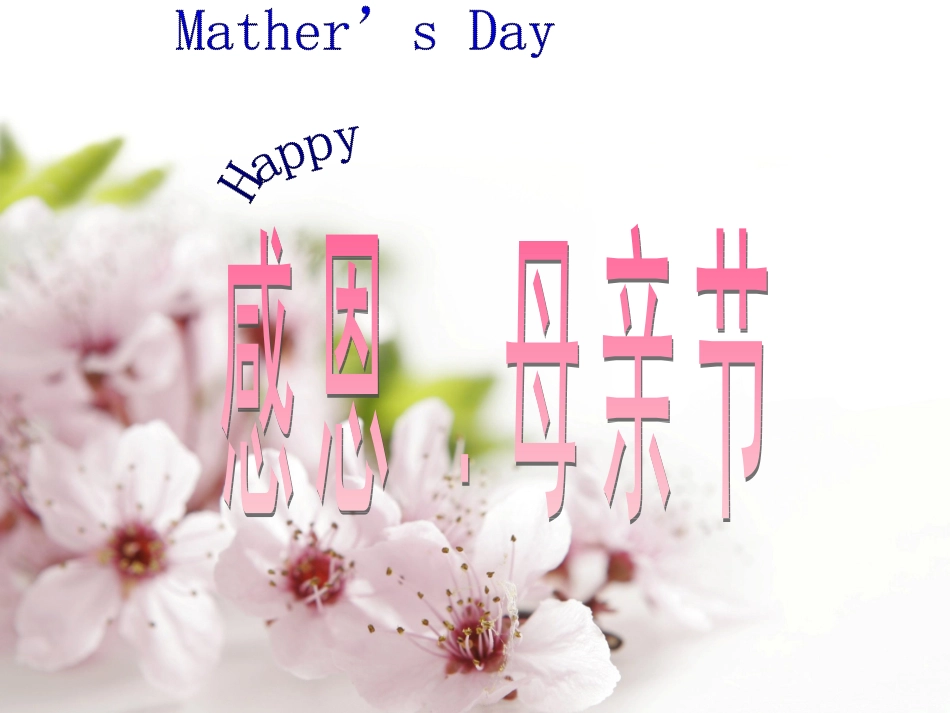 《母亲节》主题班会_第1页