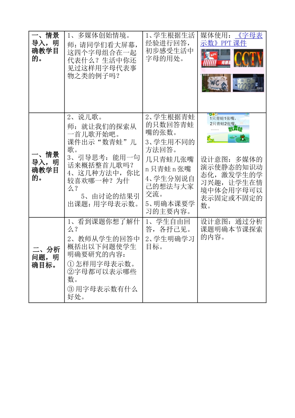字母表示数教学设计_第2页