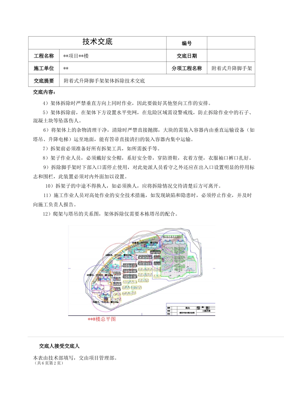 附着式升降脚手架架体拆除技术交底_第2页