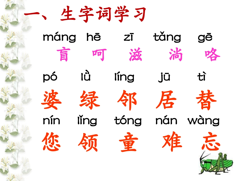 《送给盲婆婆的蝈蝈》课件_第3页