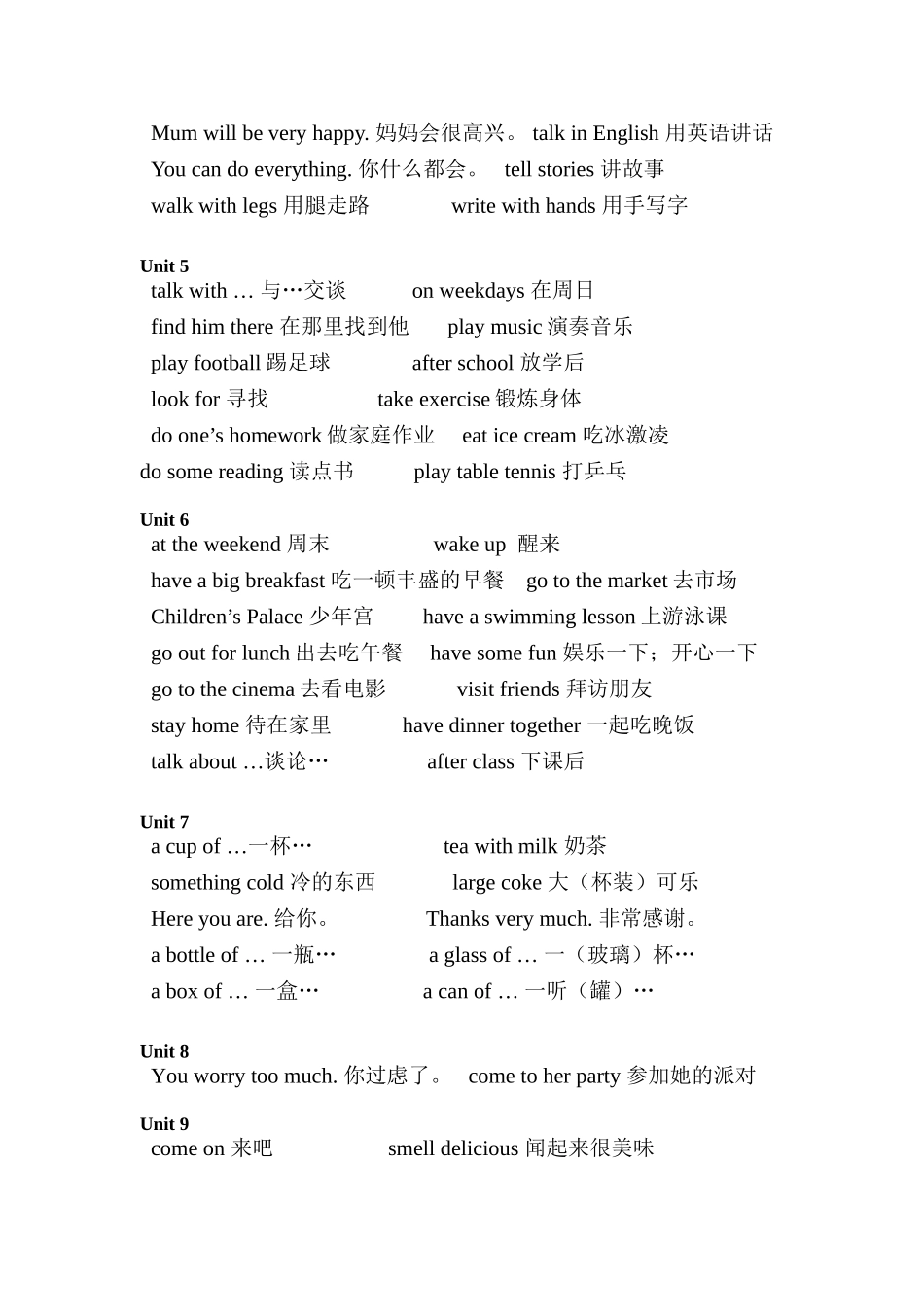 2014年五年级上册词组表_第2页