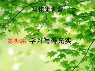 写作训练营（4）