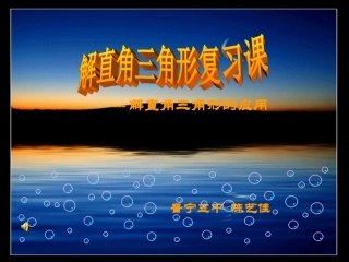 解直角三角形复习课