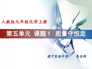 《质量守恒定律》说课