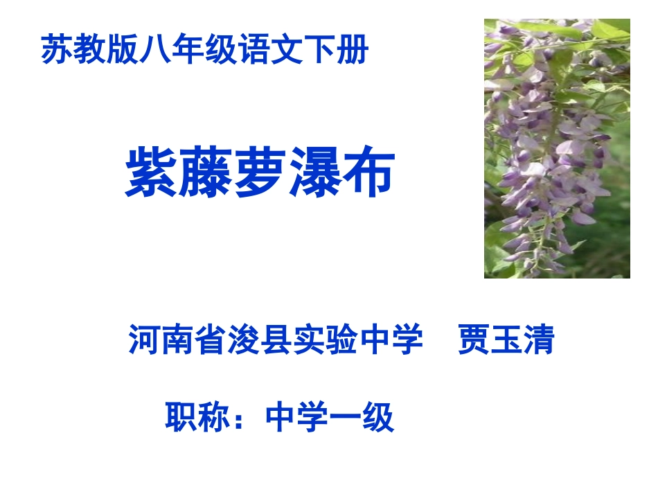 《紫藤萝瀑布》贾玉清-_第1页