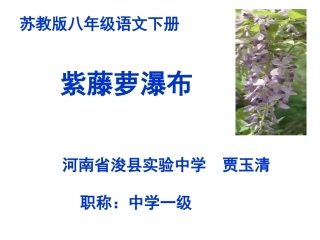 《紫藤萝瀑布》贾玉清-