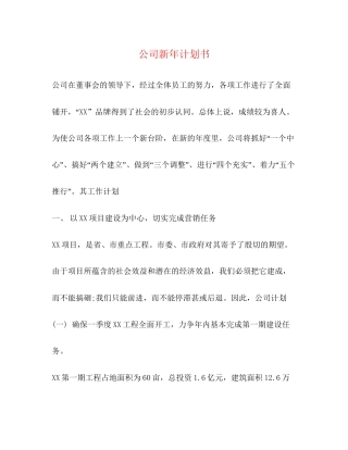 公司新年计划书