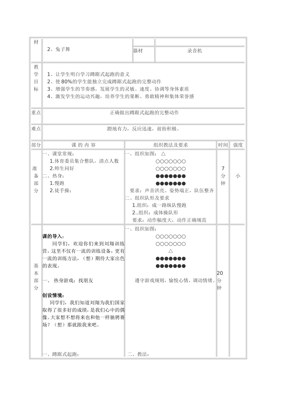 水平三蹲踞式起跑教学设计_第3页