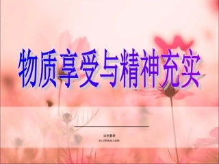 作文（物质享受与精神充实）