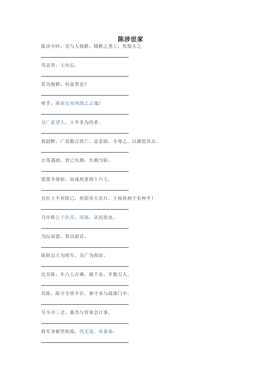 （二模后）陈涉世家复习_第1页