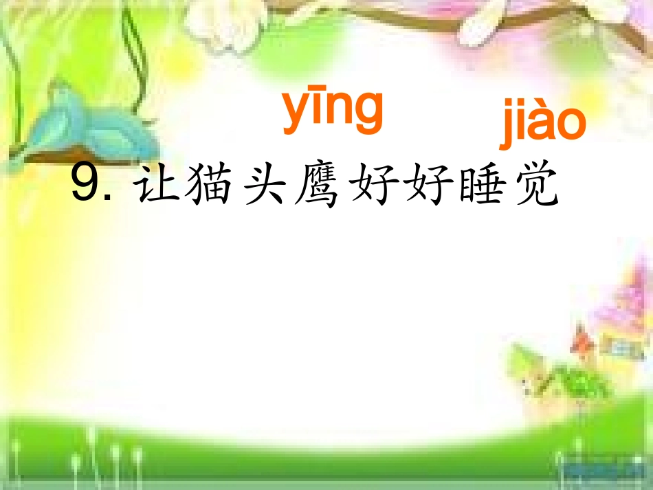 让猫头鹰好好睡觉_第1页