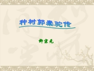 《种树郭橐驼传》经典课件