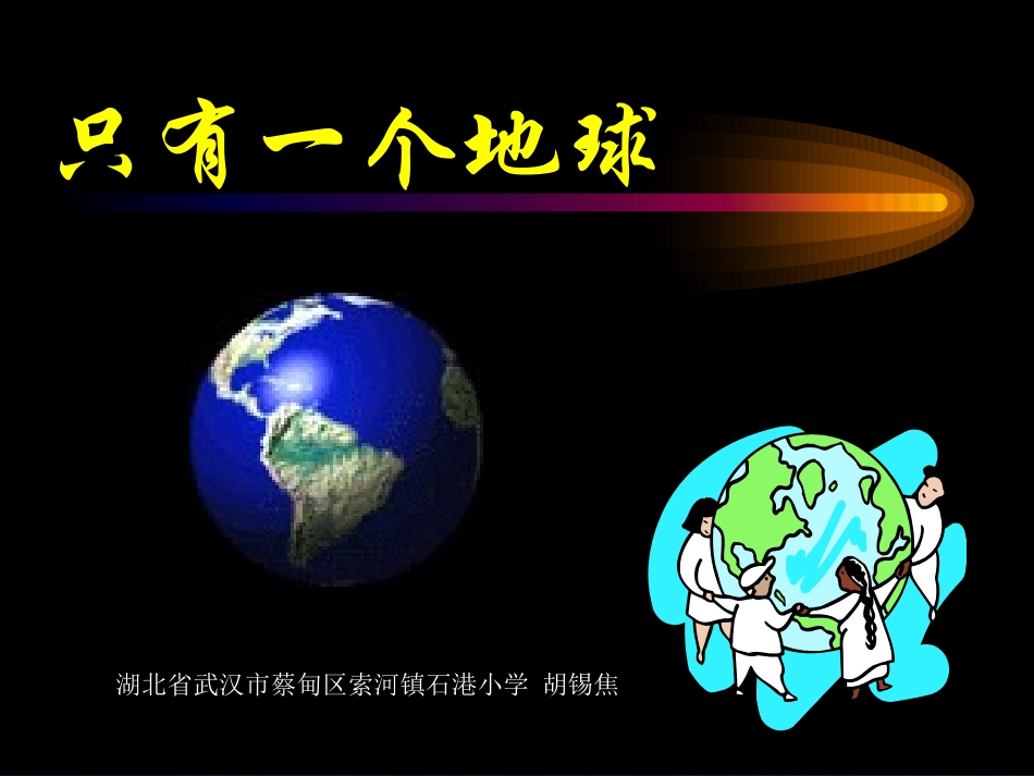 《只有一个地球》课件1_第1页