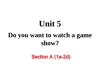 SectionA(1a-2d)教学课件