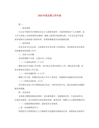 2020年党支部工作计划22