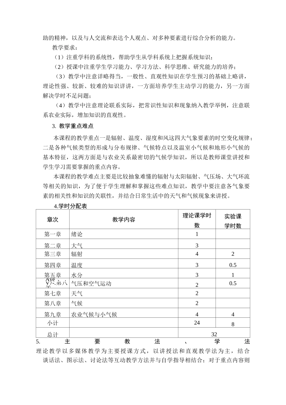 农业气象学大纲_第2页