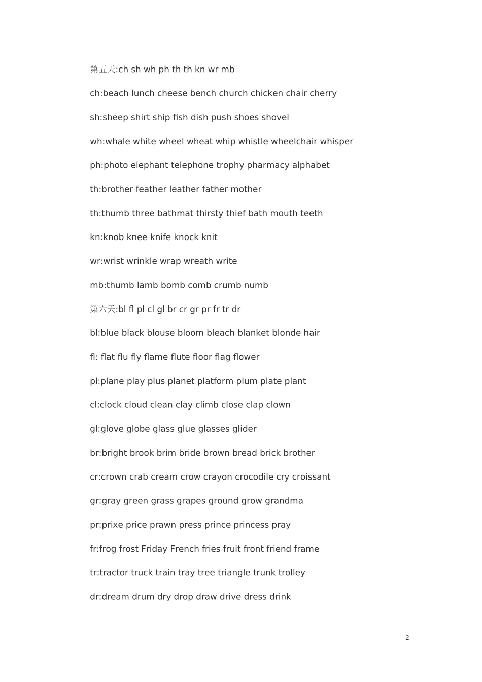 自然拼音拼读练习表_第2页