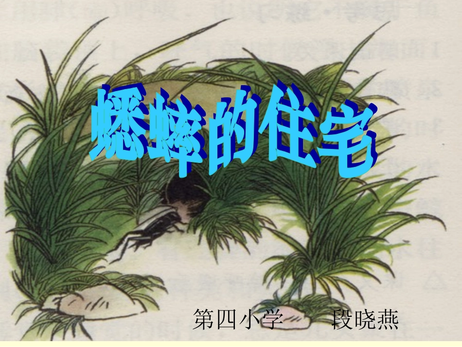 《蟋蟀的住宅》课件0_第1页