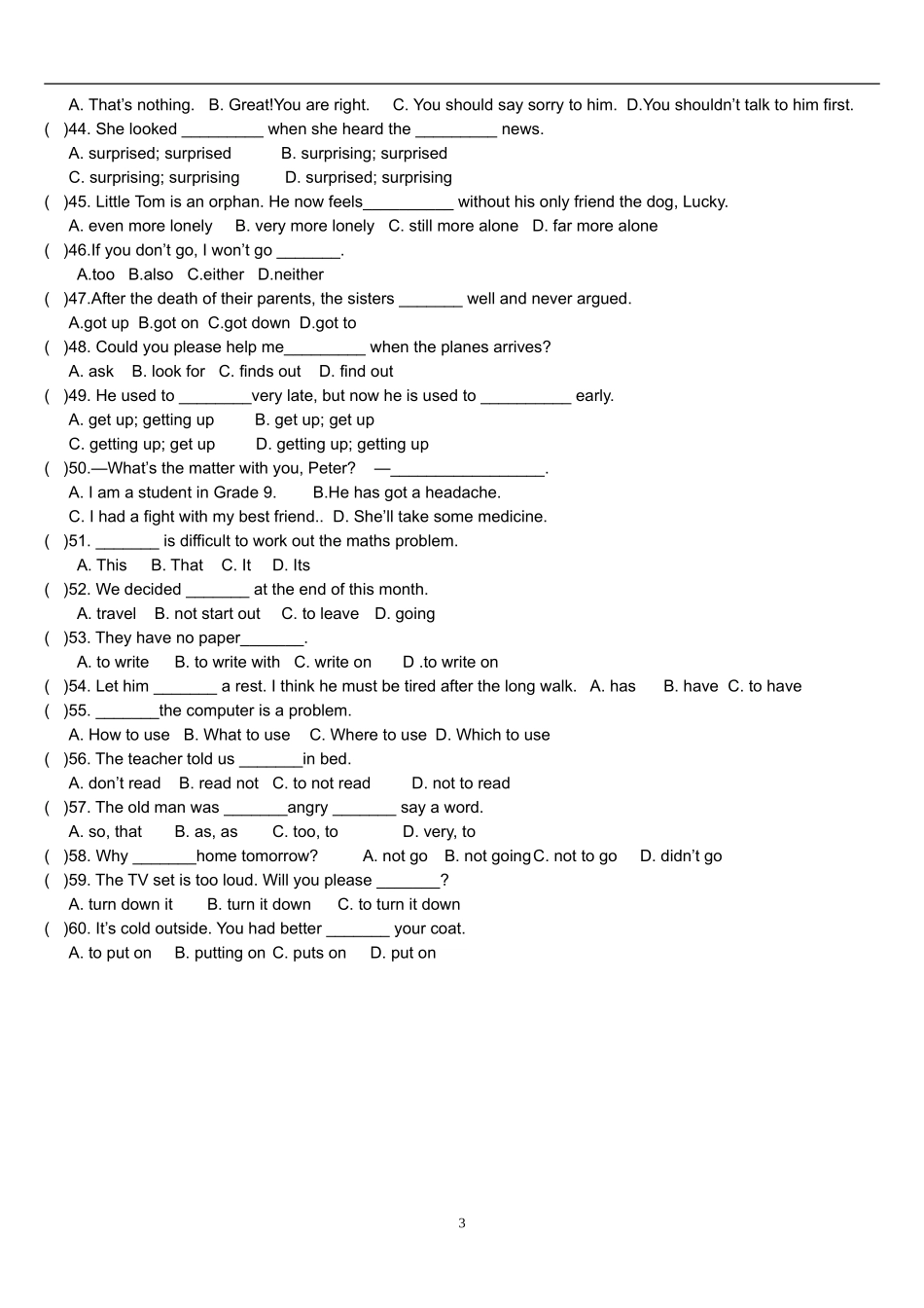 2014八年级英语下期中复习题_共120分___姓名2014419_第3页