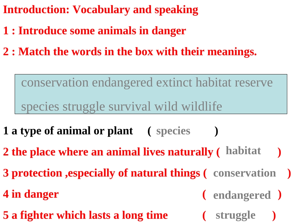 2016年外研版必修五Module6AnimalsinDangerreading课件（31张）_第3页
