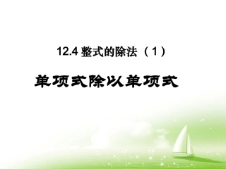 《单项式除以单项式》
