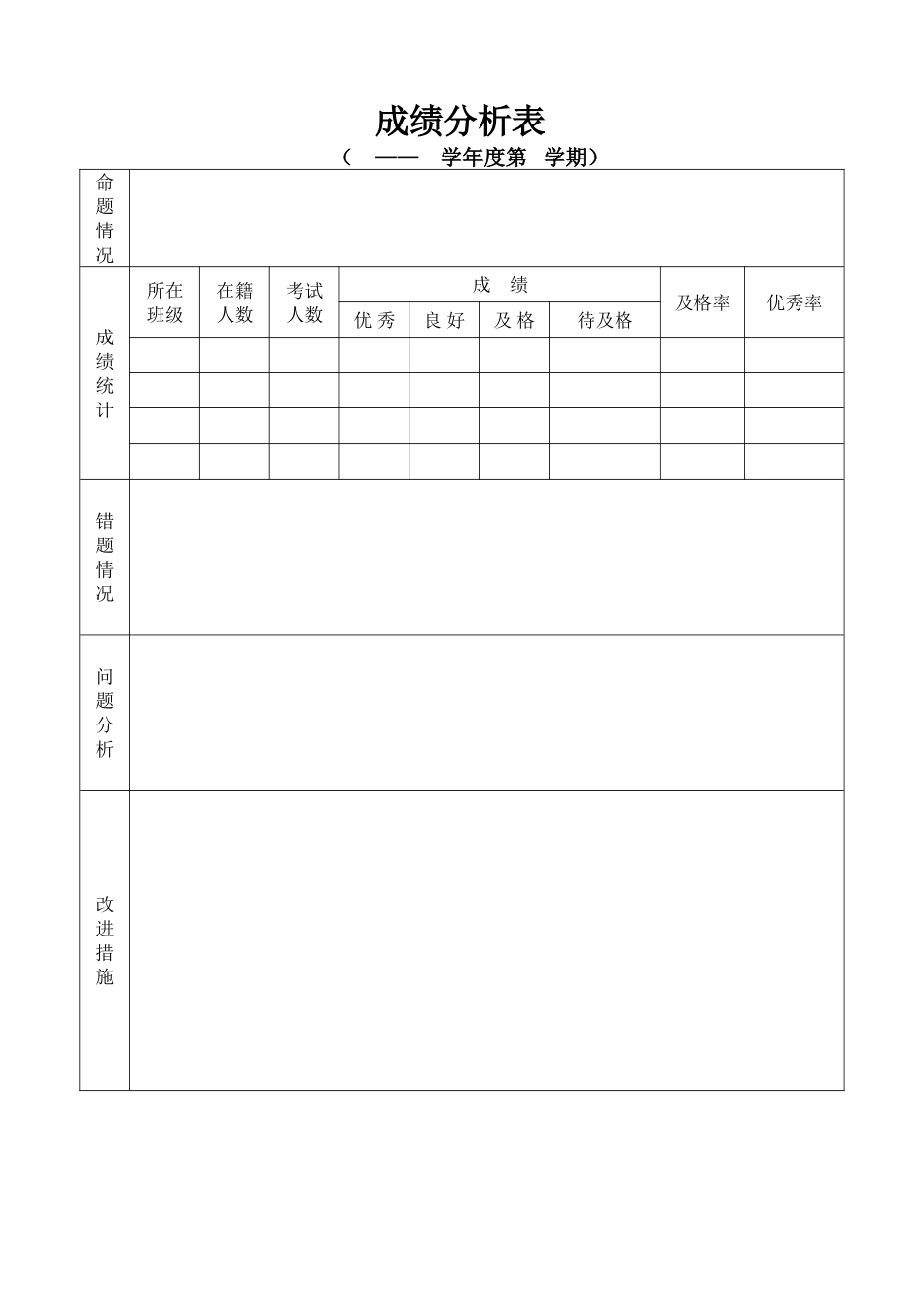 成绩分析表 (3)_第1页
