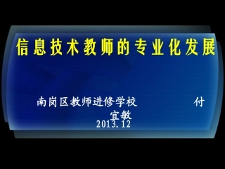 信息技术教师专业成长