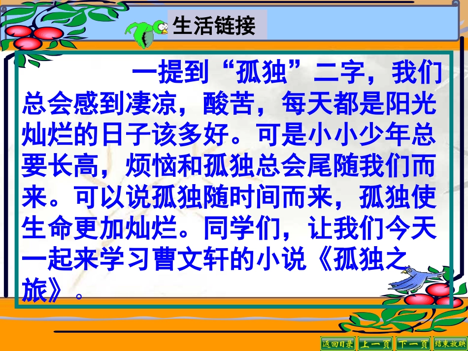 《孤独之旅》PPT课件_第2页